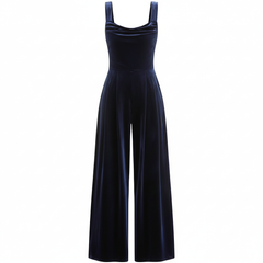 VELVET ANCHORS – Midnight Velvet Wide-Leg Jumpsuit