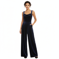 VELVET ANCHORS – Midnight Velvet Wide-Leg Jumpsuit